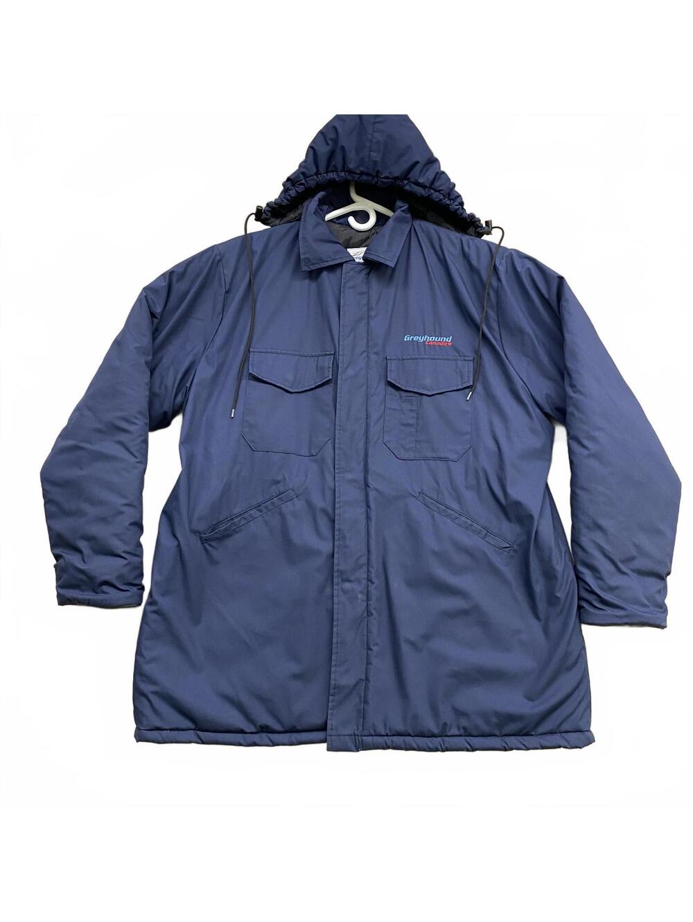 Greyhound Canada Staff Winter Jacket Size XL Tall Navy Puffer Parka Canada Made